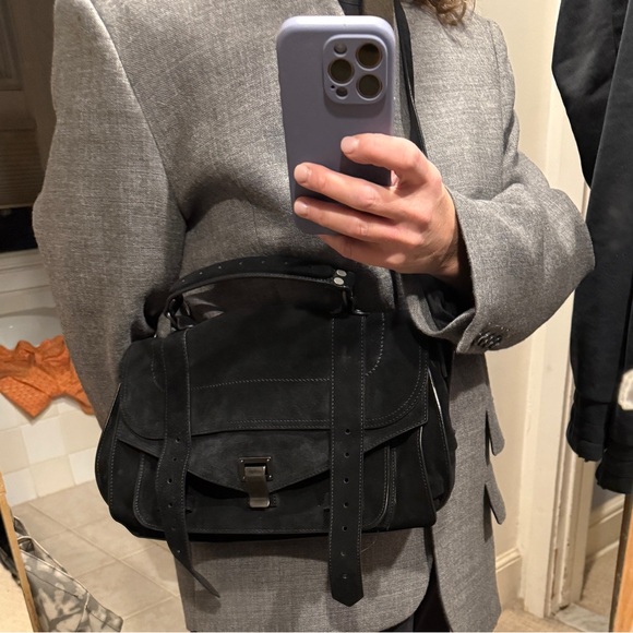 Proenza Schouler medium black suede PS1 with gunmetal hardware - like new! - Picture 9 of 10